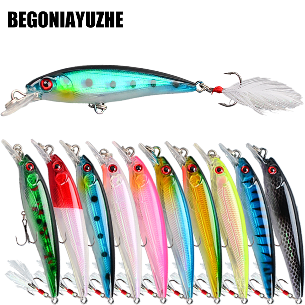 10pcs Bionic Minnow Fishing Lu - مراجعة Fishing Hook Treble وسعره