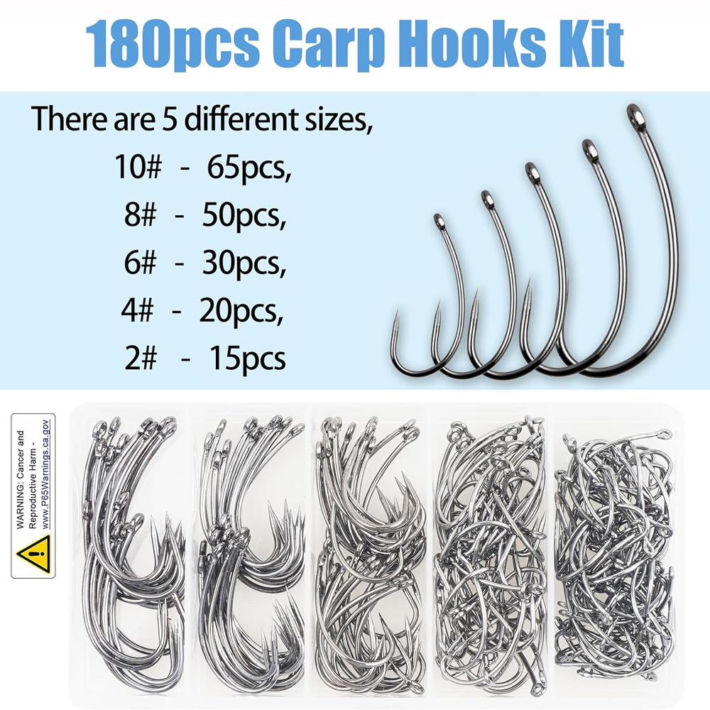 180PCS Barbless Fishing Hooks  - مراجعة Fishing Hook Barbless وسعره