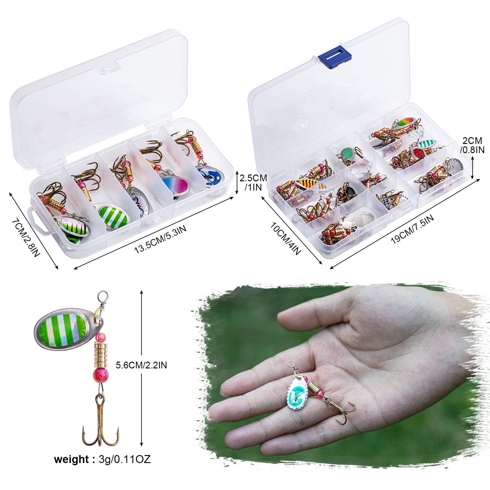 Goture Durable Metal Fishing L - مراجعة Fishing Hook Treble وسعره