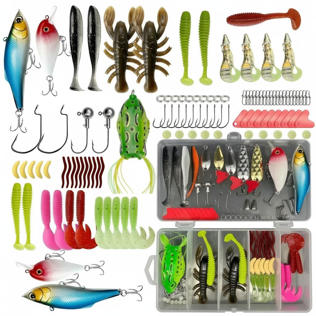 133Pcs Premium Fishing Lures T - مراجعة Fishing Hook Box وسعره