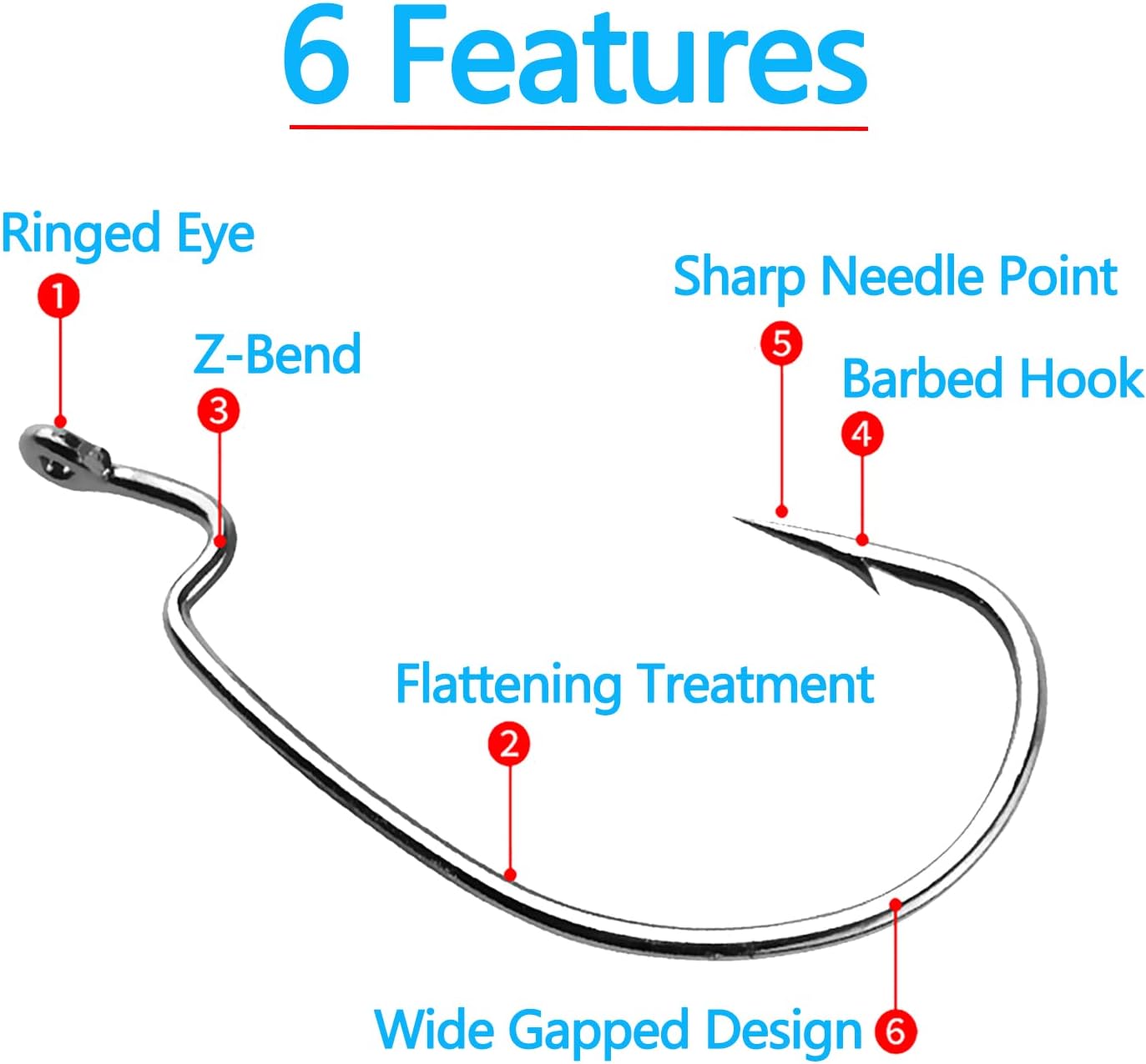 110pcs Bass Fishing Hooks Set, - مراجعة Fishing Hook Offset وسعره