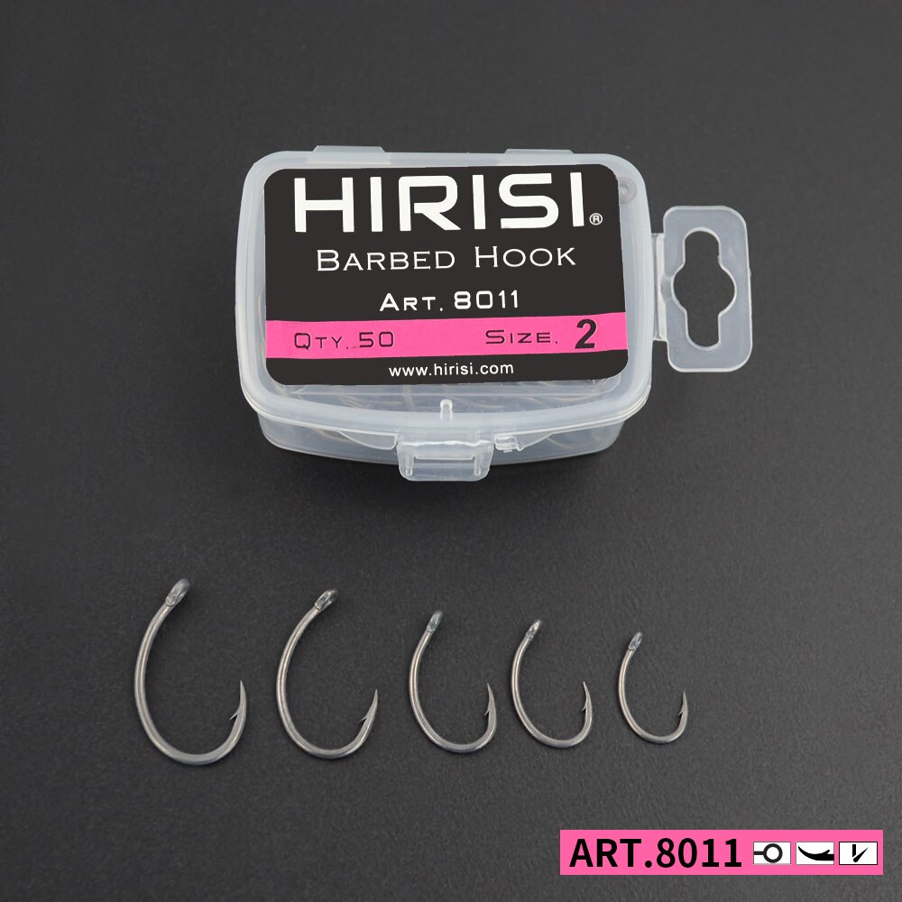 Hirisi Carp Fishing Hooks 50pc - مراجعة Fishing Hook Barbless وسعره