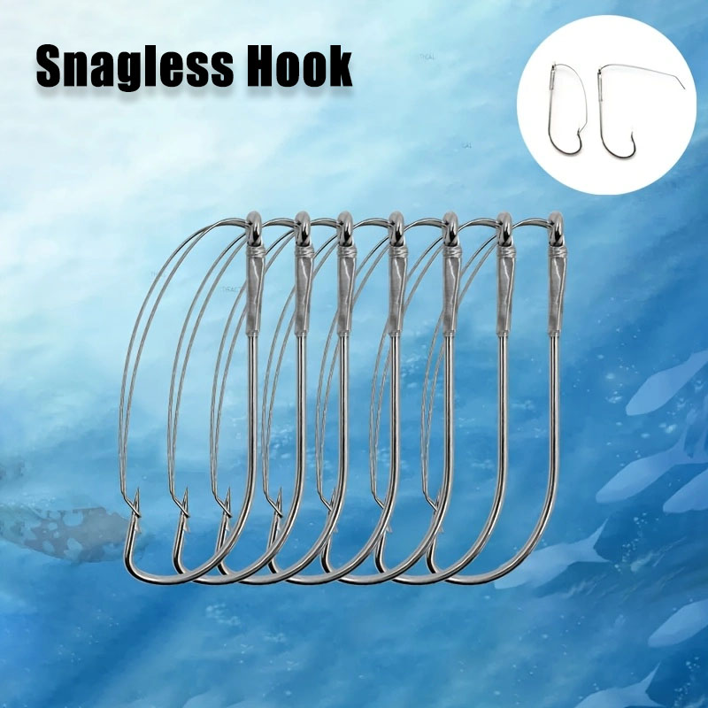 20/40Pcs Weedless Offset Worm  - مراجعة Fishing Hook Weedless وسعره