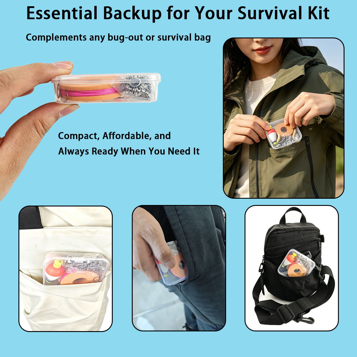 Portable Emergency Fishing Gea - مراجعة Fishing Hook Box وسعره
