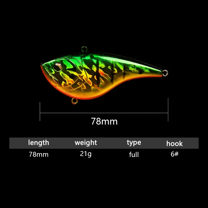 21g/78mm VIB Fishing Lure Arti - مراجعة Fishing Hook Treble وسعره