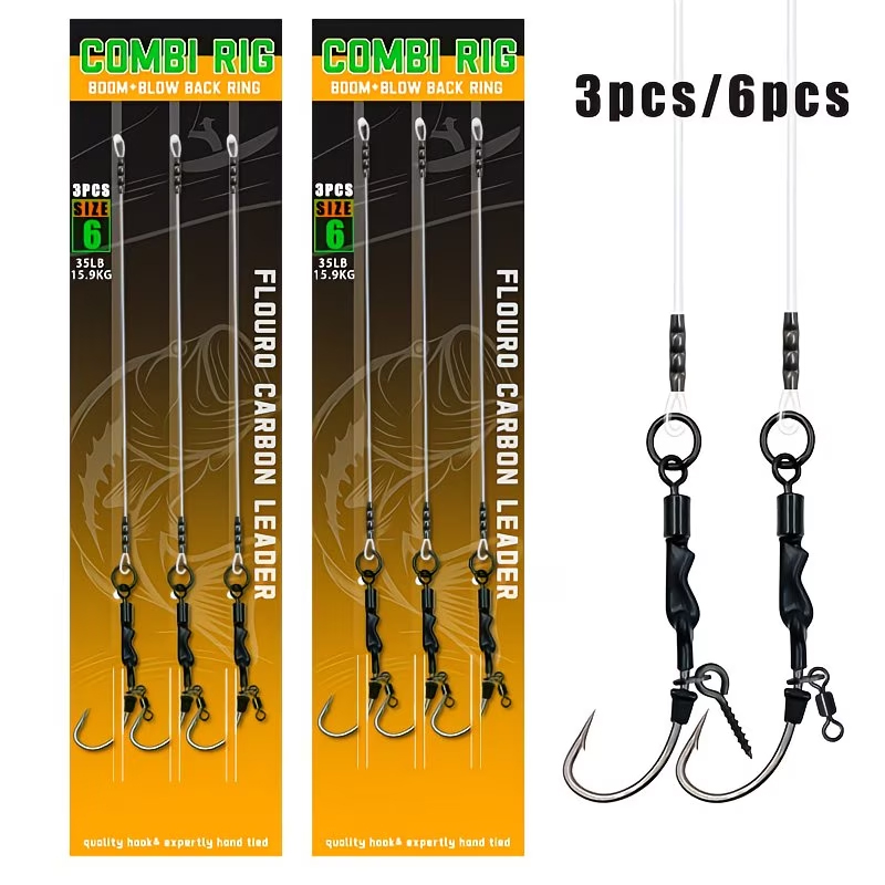 3/6pcs Premium Carp Fishing Ho - مراجعة Fishing Hook Barbless وسعره