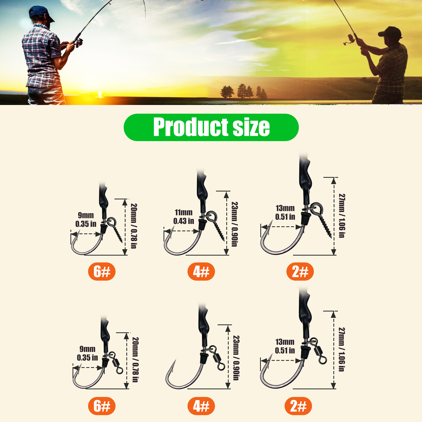 3/6pcs Premium Carp Fishing Ho - مراجعة Fishing Hook Barbless وسعره